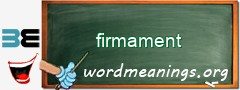 WordMeaning blackboard for firmament